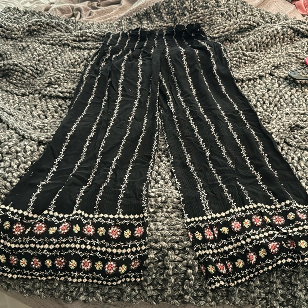 Three dots gauze flowy pants